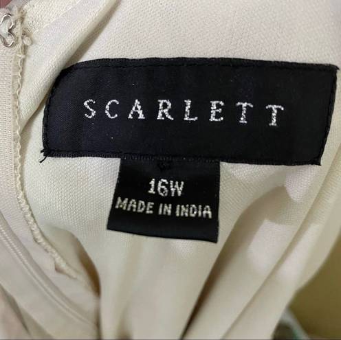 Scarlett Lace Chiffon Drape Dress with Sparkle 16W