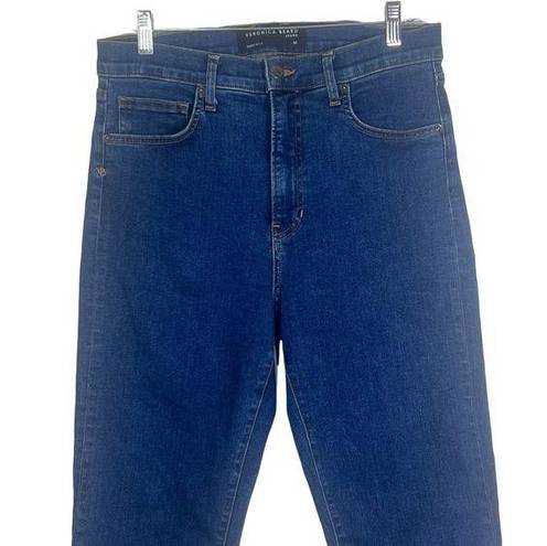 Veronica Beard  Ryleigh Slim Straight High Rise Raw Hem Jeans SZ 30