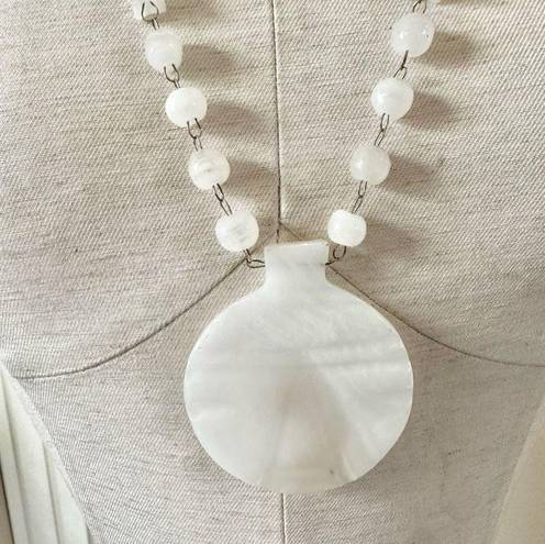 Onyx White  beaded necklace