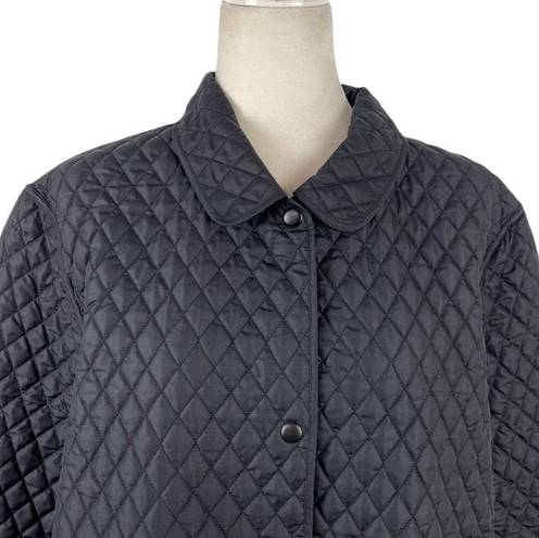 Mulberry  Street Women's Size XL Black Quilted Long Jacket