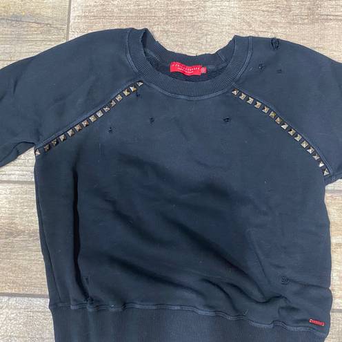 n:philanthropy Studded And Distressed Jumper/sweatshirt