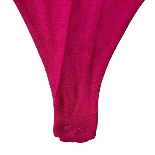 Naked Wardrobe Size XS Sculpted Seamless Tank Thong Bodysuit In Raspberry NEW