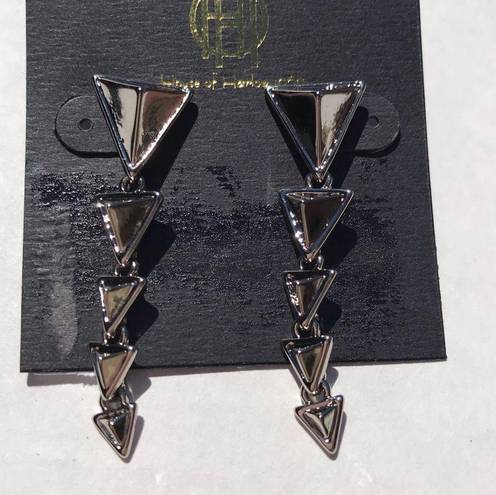 House of Harlow  1960 Graduated Triangle Earrings