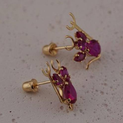 Tehrani Jewelry 14k Real Gold Stud Earrings | Devil Stud Earrings | Birthday Gift | Devil Earrings | Jewelry Essential | Minimal Jewelry |