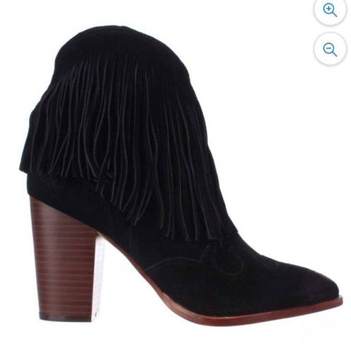 Sam Edelman  Bennie Black Fringe Western Booties