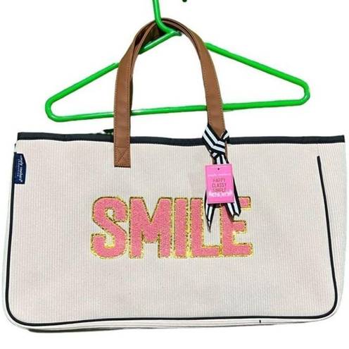 Simply Southern NWT  “Smile”‎ Corduroy Sparkle Tote Bag