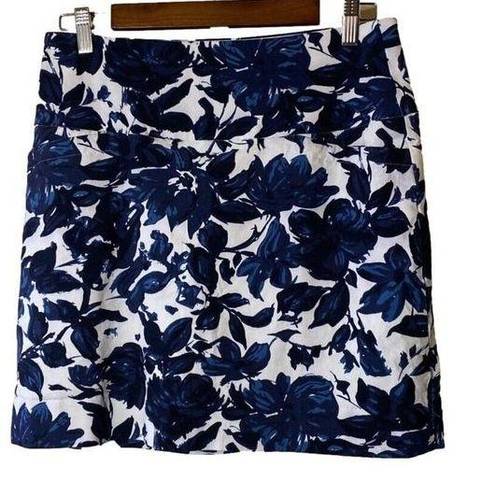 Krass&co S.C. & . Women's Skirted Shorts Tummy Control Medium Blue‎ Floral Pattern