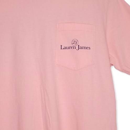 LC Lauren Conrad Lauren Conrad Logo Pink Short Sleeve T-Shirt Size Small