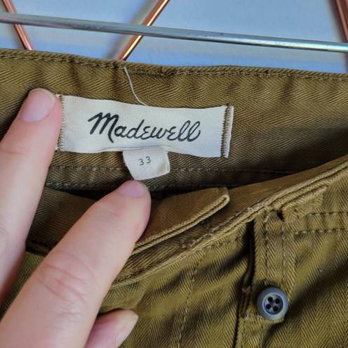 Madewell , The Perfect Vintage Wide Leg Utility Pant in Golden Spinach Size 33