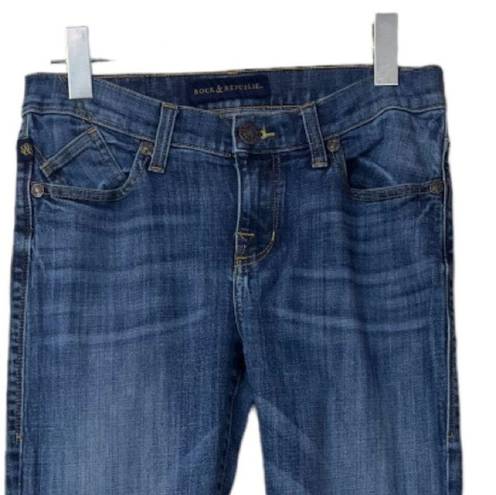 Rock & Republic  Women’s Jeans Kassandra 7" Low Rise Bootcut Medium Wash Size 8