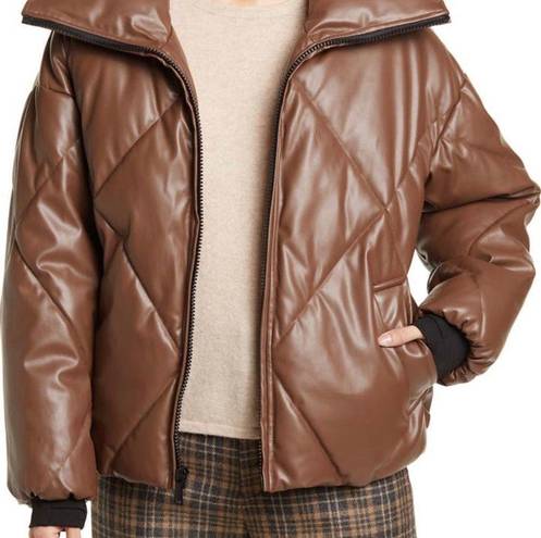 BCBGeneration Bcbg GENERATION drop shoulder short duvet puffer jacket faux fur lined