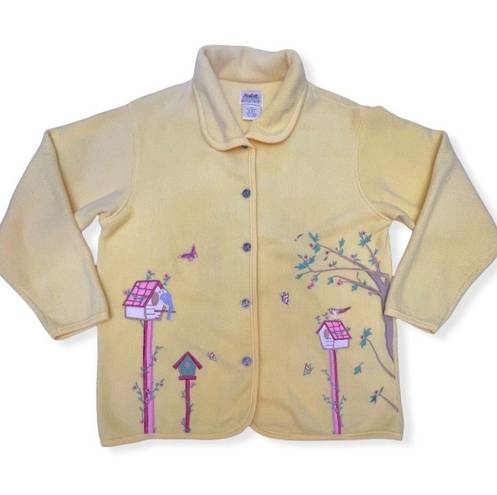 Northern Reflections Vintage Yellow Fleece Birdhouse Jacket •  