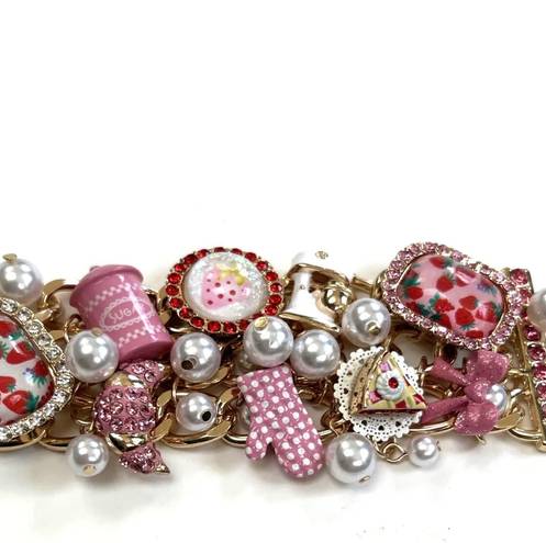 Betsey Johnson Gold Tone Betsey’s Sweets Baby cakes Statement Bracelet