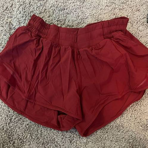 Lululemon Wine Red  Hotty Hot Shorts