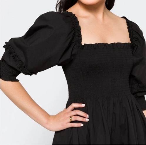 Hill House NWT  | The Nesli Nap Smocked Midi Dress in Black | Size XS