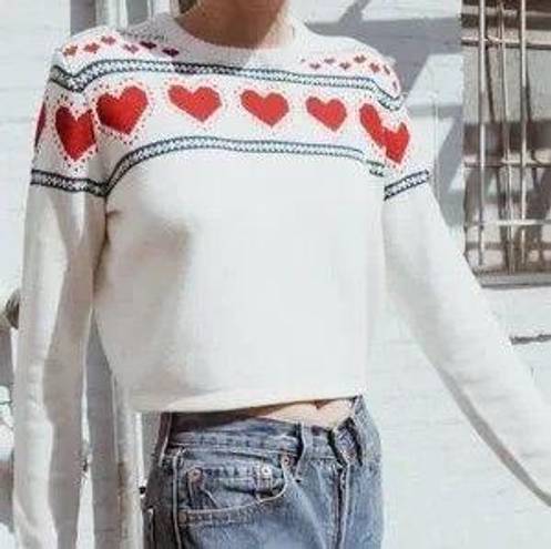 Brandy Melville Heart Francesca Sweater