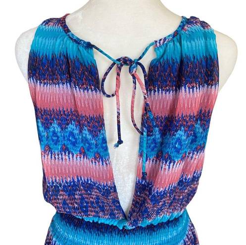 Fun & Flirt women's medium multi-colored stretchy open back tank style dress