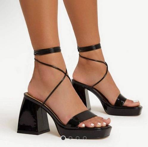 Platform Heels Black Size 8