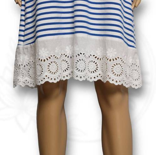 Market & Spruce  Stitch Fix Nautical Striped Midi Dress White & Blue Size L