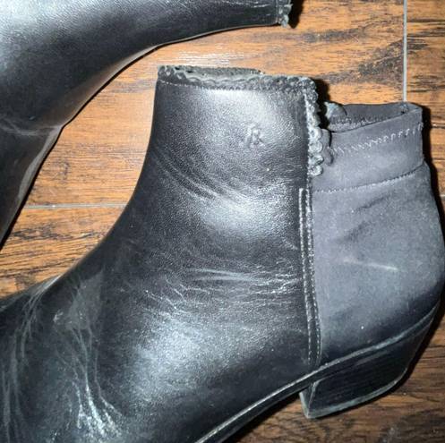 JACK Rodger Black Leather Booties