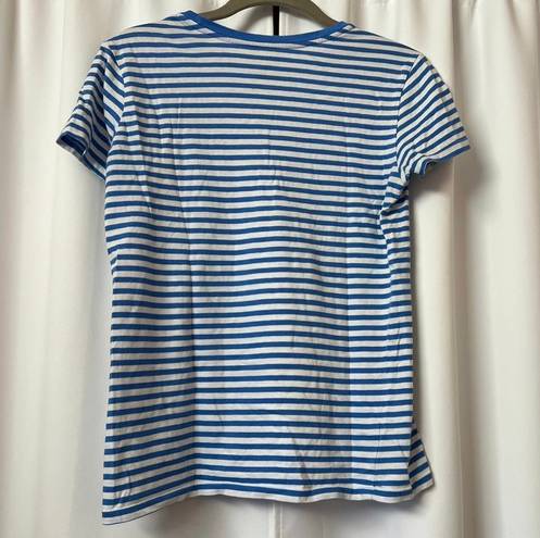 Polo NWOT  Ralph Lauren Blue & White Striped Cotton T-Shirt Size Small