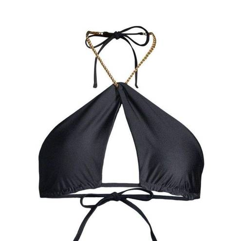 PilyQ New.  black chain bikini top. Medium. Retails $92