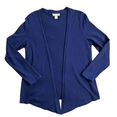 Coldwater Creek Medium Cardigan Long Sleeve Dark Blue Sweater Womens Size 10-12