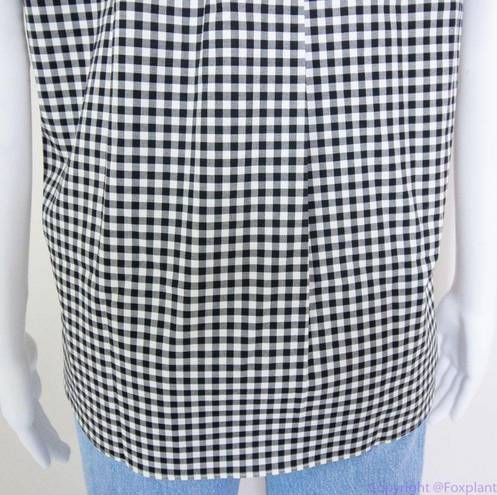 Kate Spade NWT  Mini gingham sleeveless top , Black and white