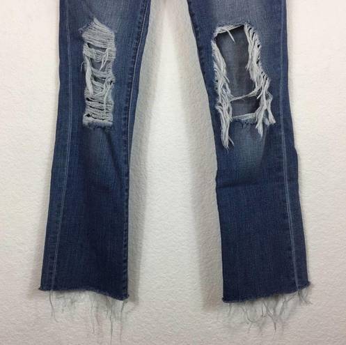 L'Agence L’agence Daria High Rise Distressed Cropped Straight Jeans Size 24