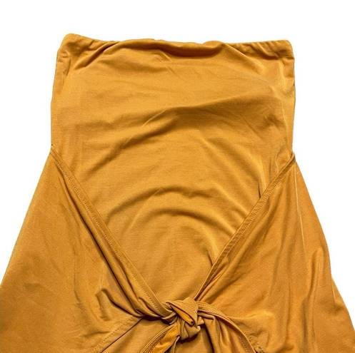 l*space L  Lia Dress in Inka Gold Women’s size‎ XS wrap strapless NWT