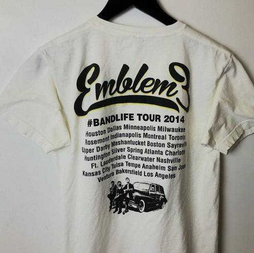 Tultex 2014 Emblem3 Graphic Tee White Small S T Shirt