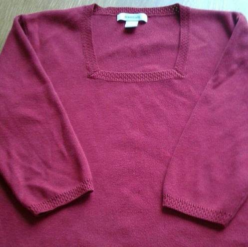 Dress Barn Women's Red 3/4 sleeve sweater by  size m