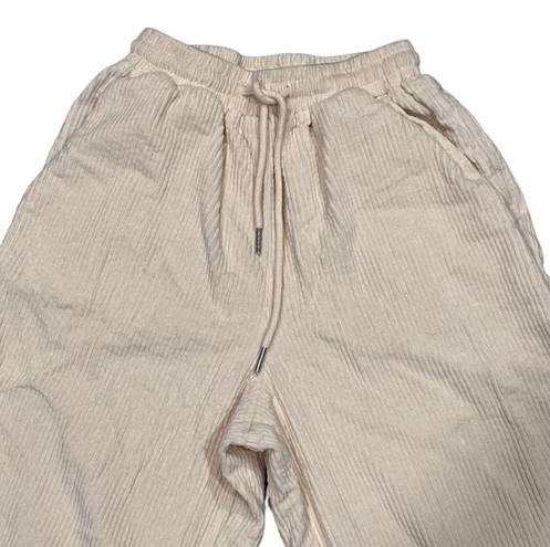 LIONESS  Nikita Cream Cord Straight Leg Pants