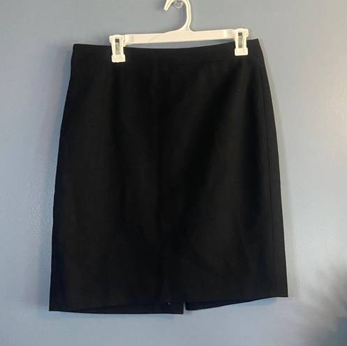 J.crew Factory The Pencil Skirt Black Wool Blend Knee Length Skirt