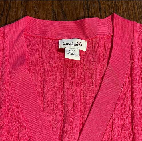 Pink Cropped Sweater Vest Size L