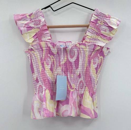 Hill House  The Paz 100% Linen Top Candy Kaleidoscope