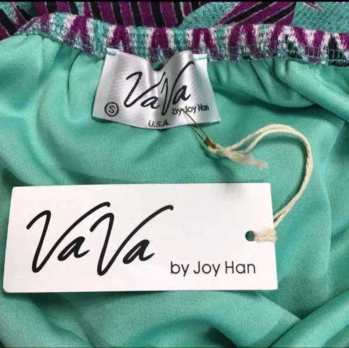 Vava by Joy Han Va va by joy Han turquoise southwestern print off the shoulder dress small