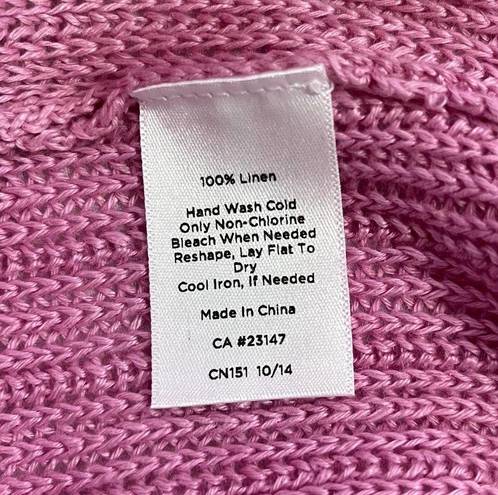 Talbots  Pink Sleeveless Linen Knit Sweater Vest Plus Size Petite XP NWT