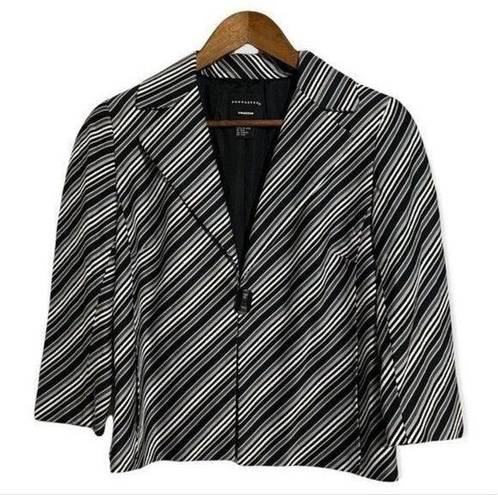 Doncaster  Black White Gray Striped Blazer 4