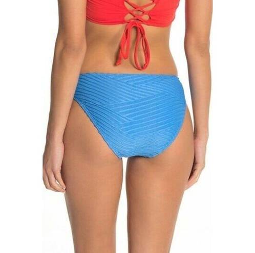 The Bikini Lab NEW  Women's Size Large Blue Sand Dunes Textured Bikini Bottoms