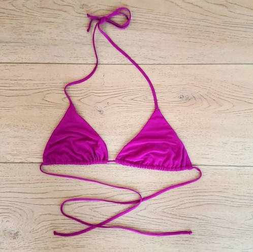 Naked Wardrobe  Purple Velvet Bikini Top