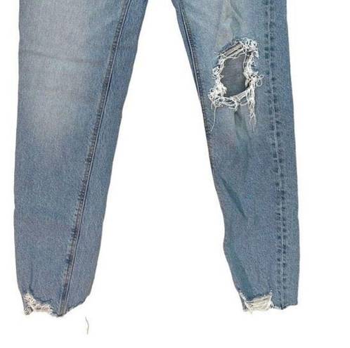 American Eagle  Womens Stretch Distressed Jeans Cutoff Denim Light Wash Blue 2