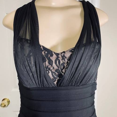 Scarlett NITE Black  Lace V-Neck  Dress Size 14