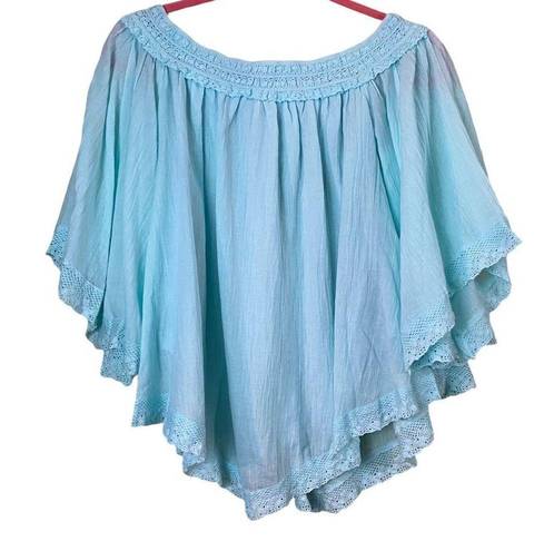 Free The Roses  Boho Off The Shoulder Bat Wing Top Size S/M