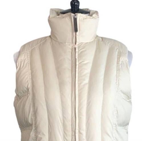 Woolrich Cream Lined Puffer Vest Quilted Outdoor Lined Women's Size Small S