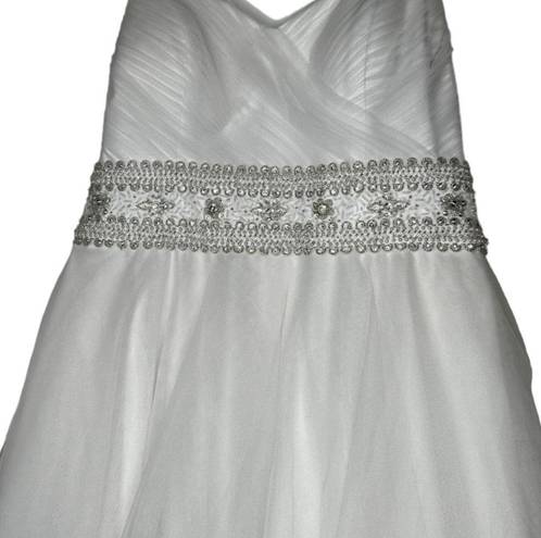 Oleg Cassini  White Strapless Wedding Gown