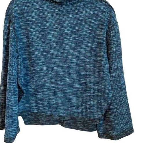 We The Free  Sunny Days Turtleneck Blue Pullover Raglan Sleeves Sweater XS