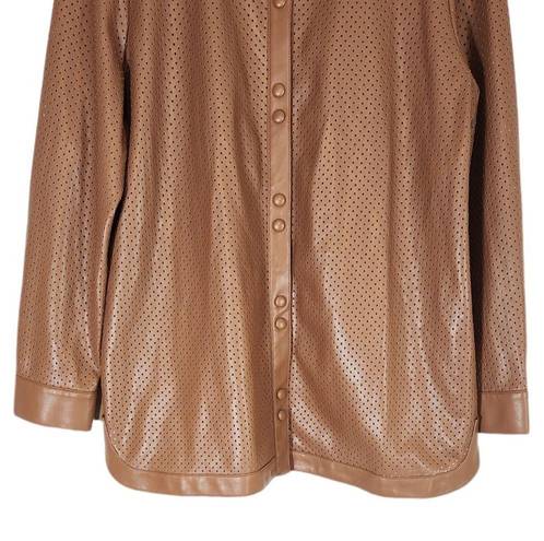 Marc New York  Faux Leather Shacket Jacket Size Large