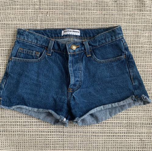 American Apparel Button Fly Jean Shorts 25