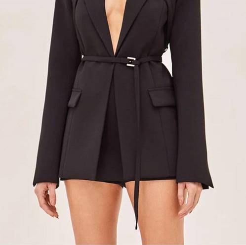 Alexis  Chana Black Skort XL Micro Mini Skirt Overlay Designer Quiet Luxury Short
